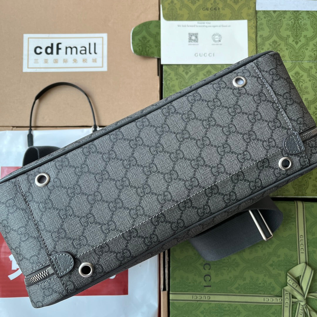 Gucci Ophidia Shoulder Bag 36 in Dark Grey Calfskin