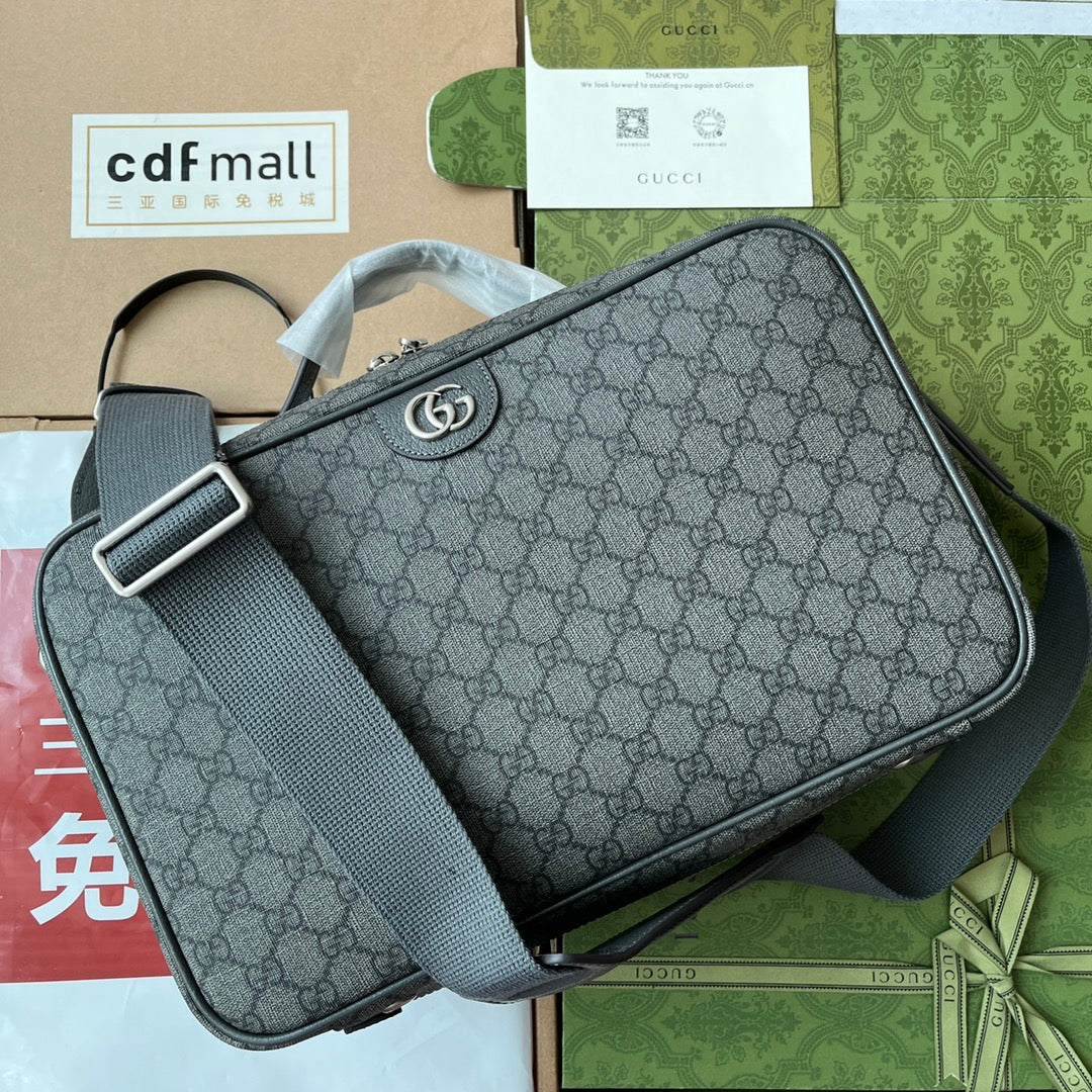 Gucci Ophidia Shoulder Bag 36 in Dark Grey Calfskin