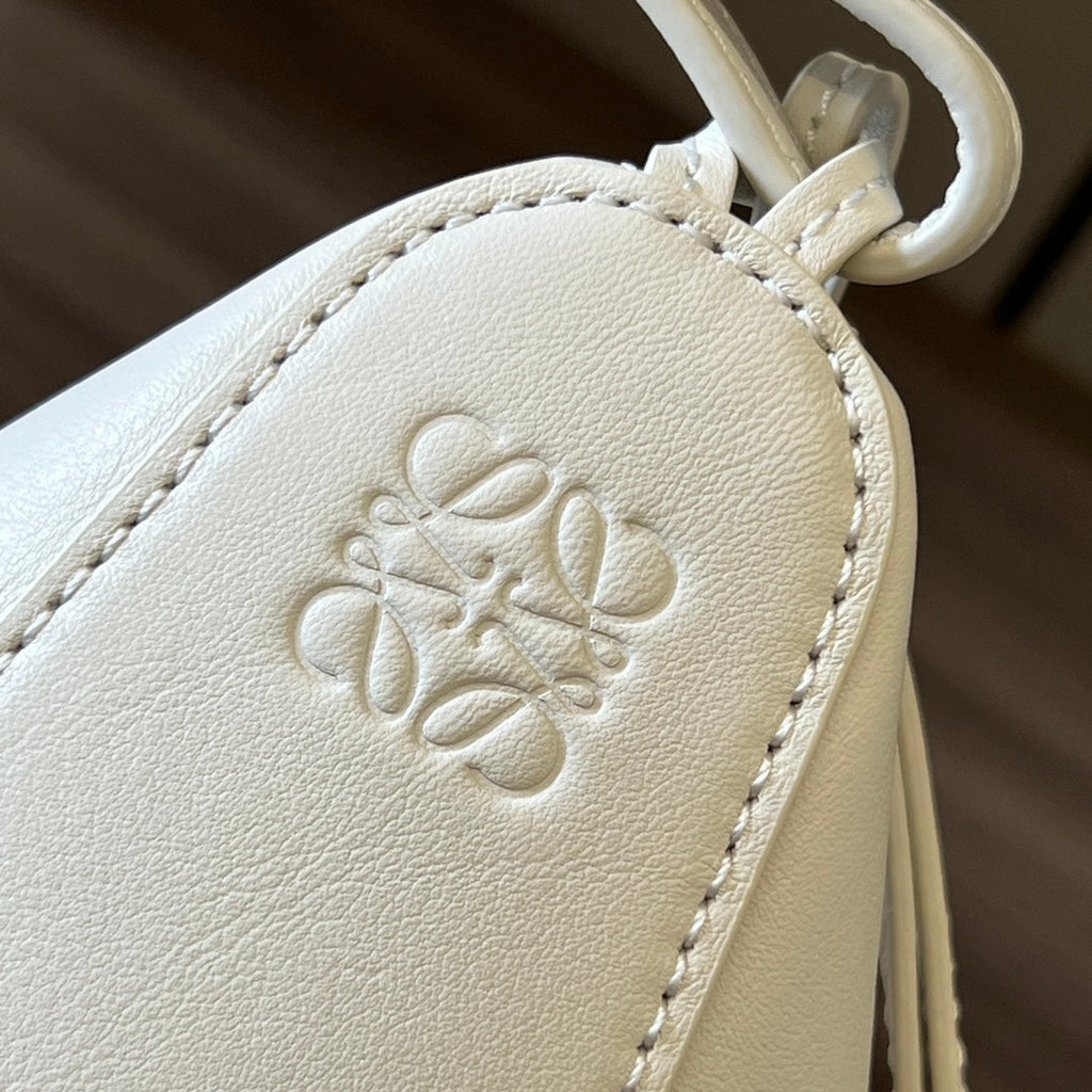 Loewe Luna Hobo 28 Bag in White Calfskin