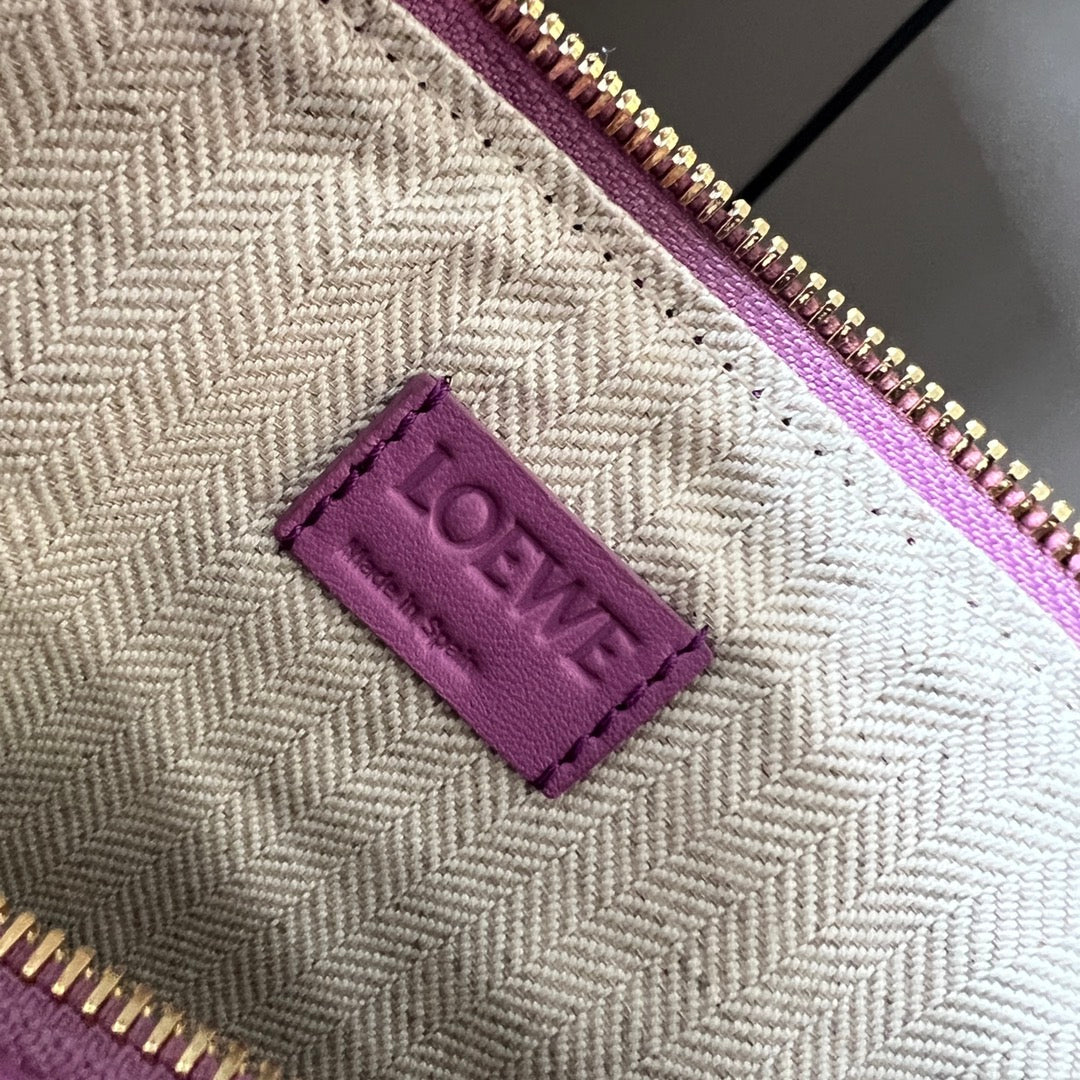 Loewe Luna Hobo 28 Bag in Hot Pink Calfskin