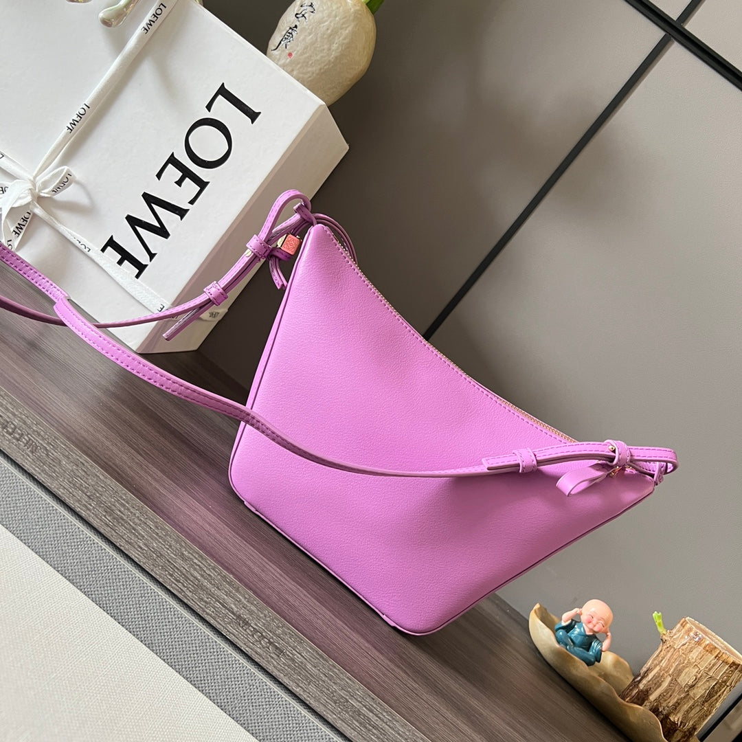 Loewe Luna Hobo 28 Bag in Hot Pink Calfskin