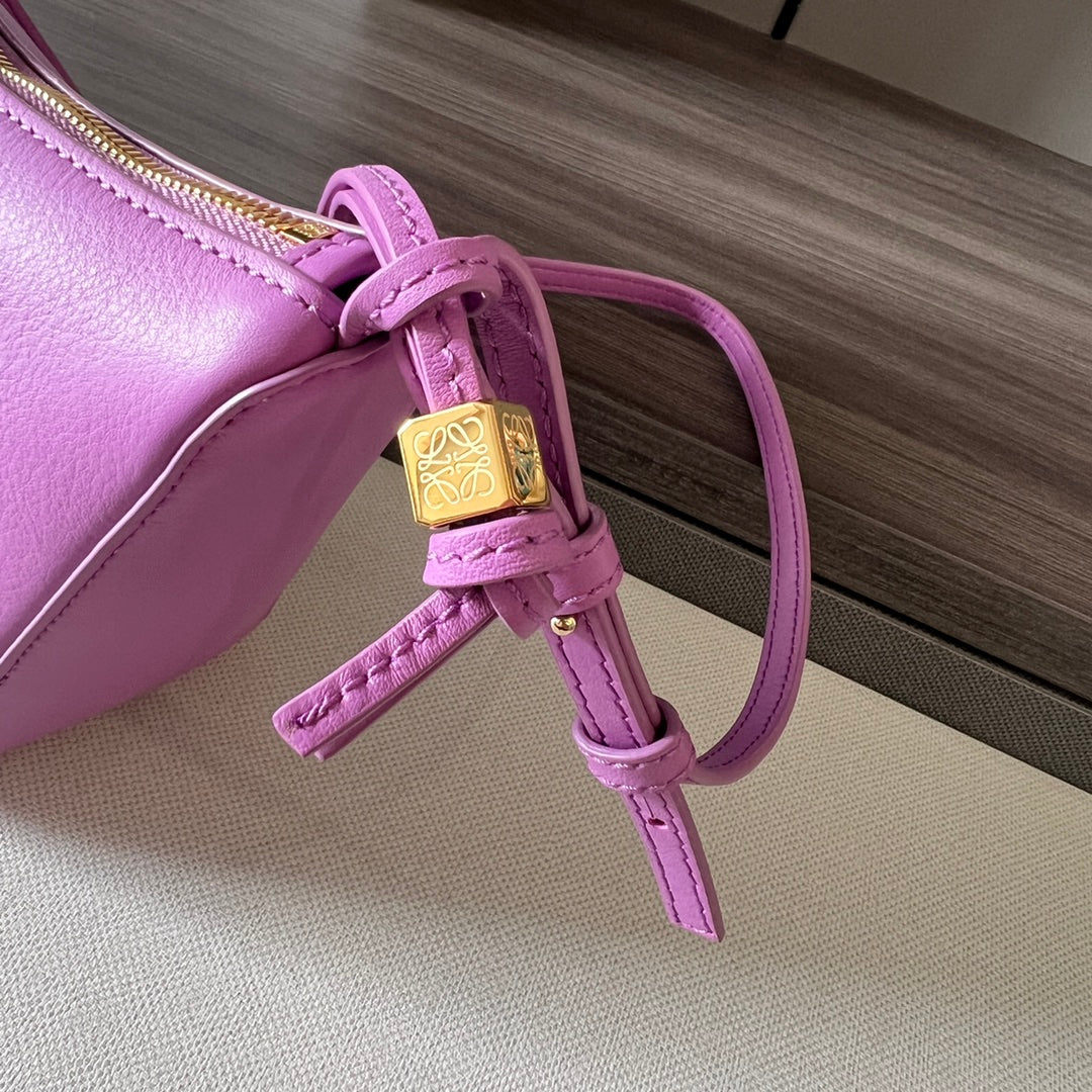 Loewe Luna Hobo 28 Bag in Hot Pink Calfskin