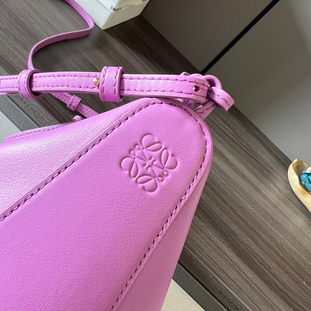Loewe Luna Hobo 28 Bag in Hot Pink Calfskin