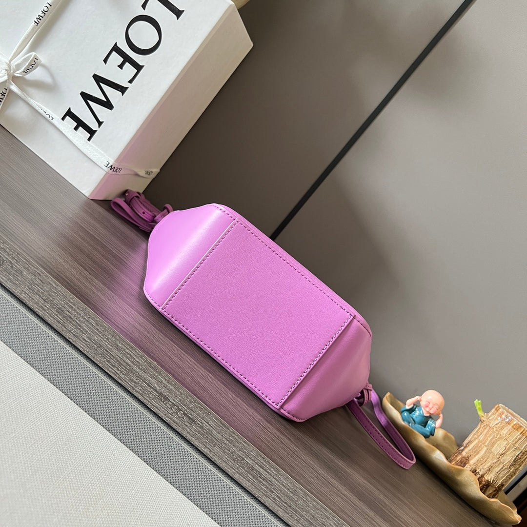 Loewe Luna Hobo 28 Bag in Hot Pink Calfskin