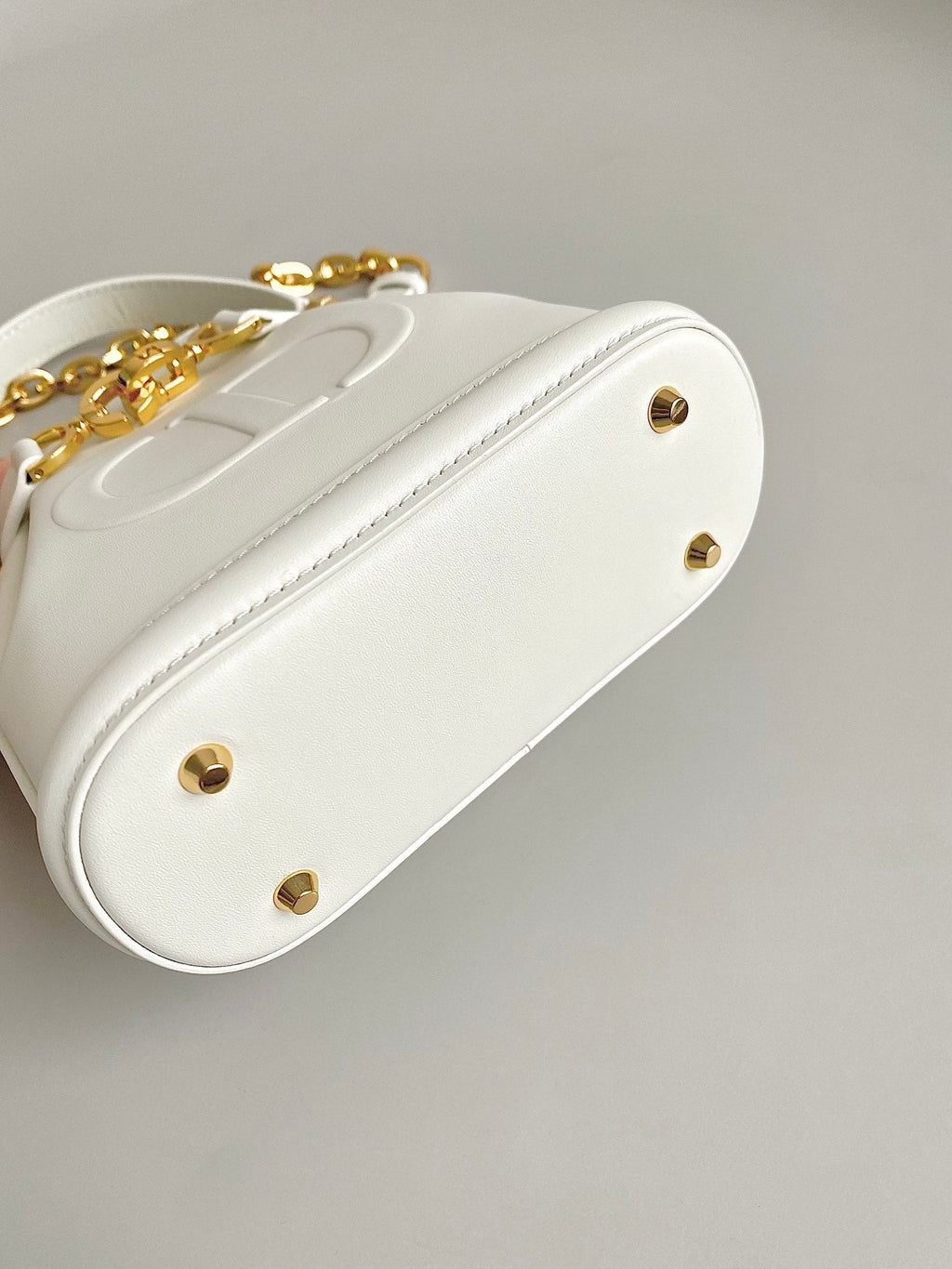 Dior Small C'Est 18 in White Cd-Embossed Calfskin Bag