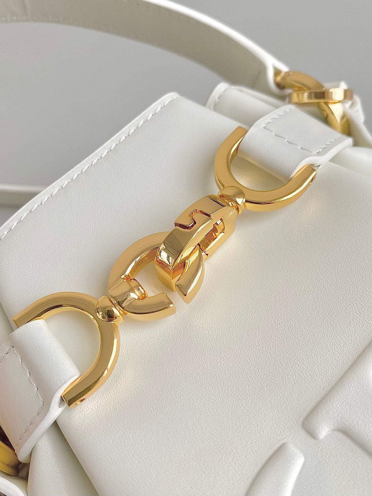 Dior Small C'Est 18 in White Cd-Embossed Calfskin Bag