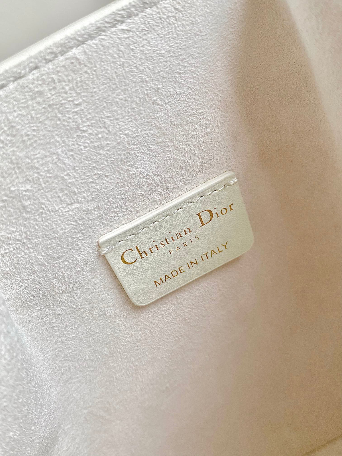 Dior Small C'Est 18 in White Cd-Embossed Calfskin Bag