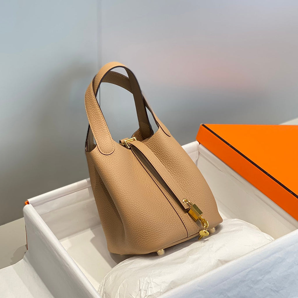 Hermes Picotin Lock 18 Beige Togo Ghw Bag