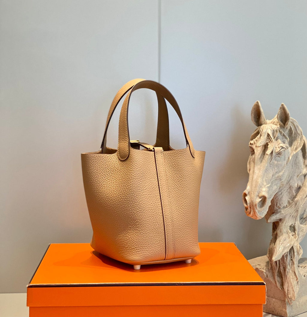 Hermes Picotin Lock 18 Beige Togo Ghw Bag