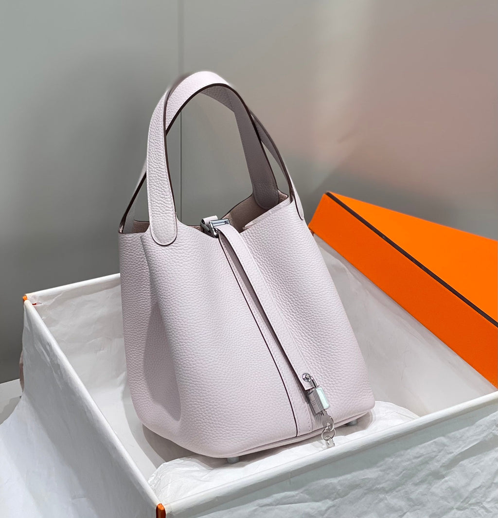 Hermes Picotin Lock 22 Soft Pink Togo Shw Bag