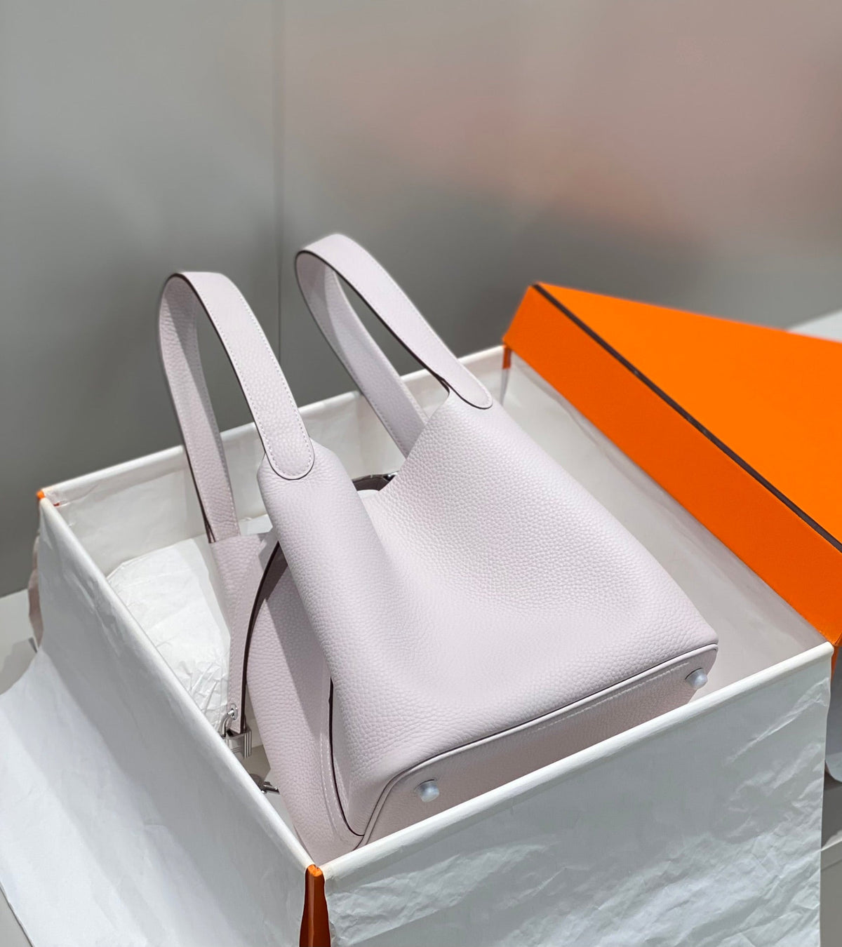 Hermes Picotin Lock 22 Soft Pink Togo Shw Bag