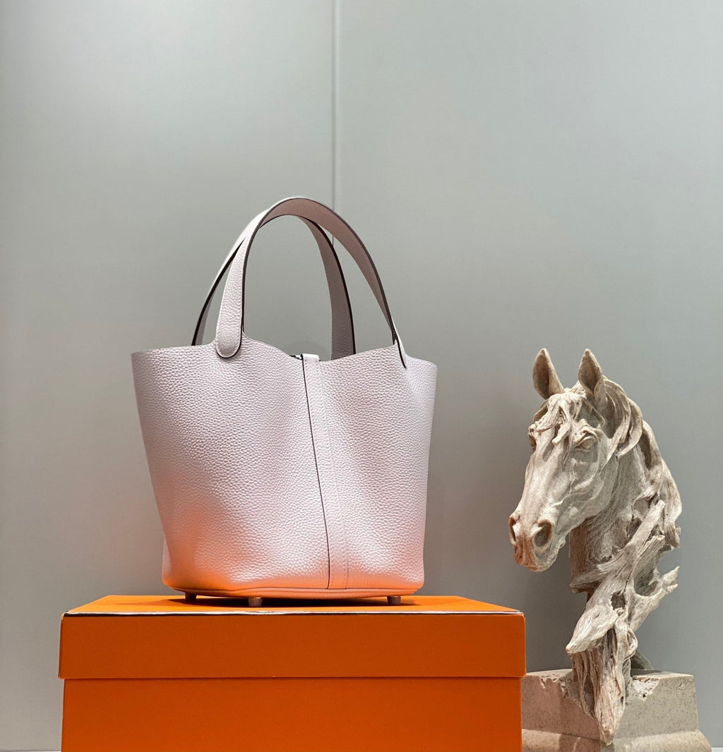 Hermes Picotin Lock 22 Soft Pink Togo Shw Bag