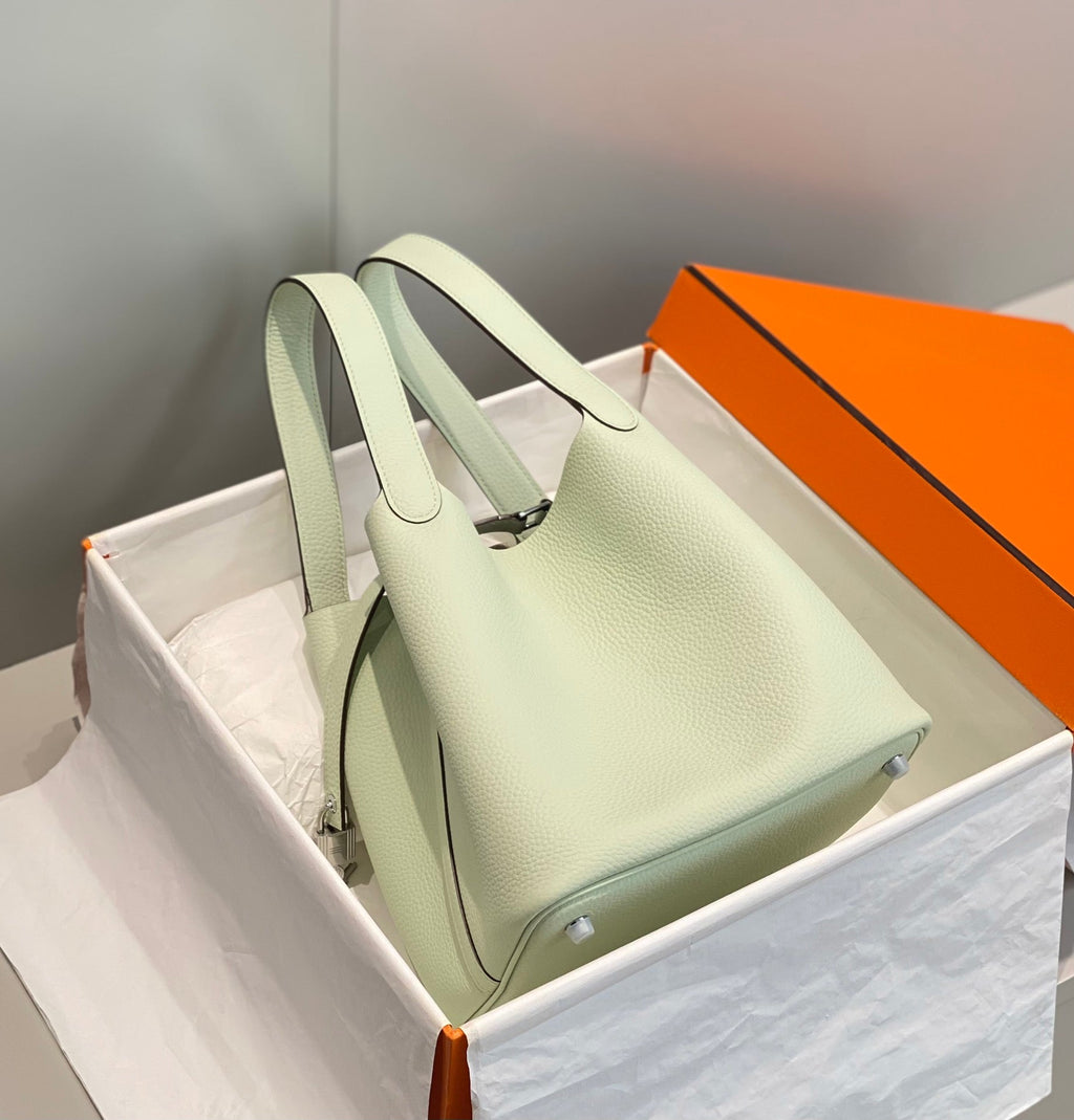 Hermes Picotin Lock 22 Lime Togo Shw Bag