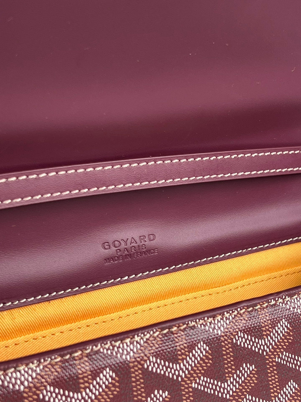 Goyard Monte-Carlo PM Clutch 25 in Wine Red Goyardine Canvas