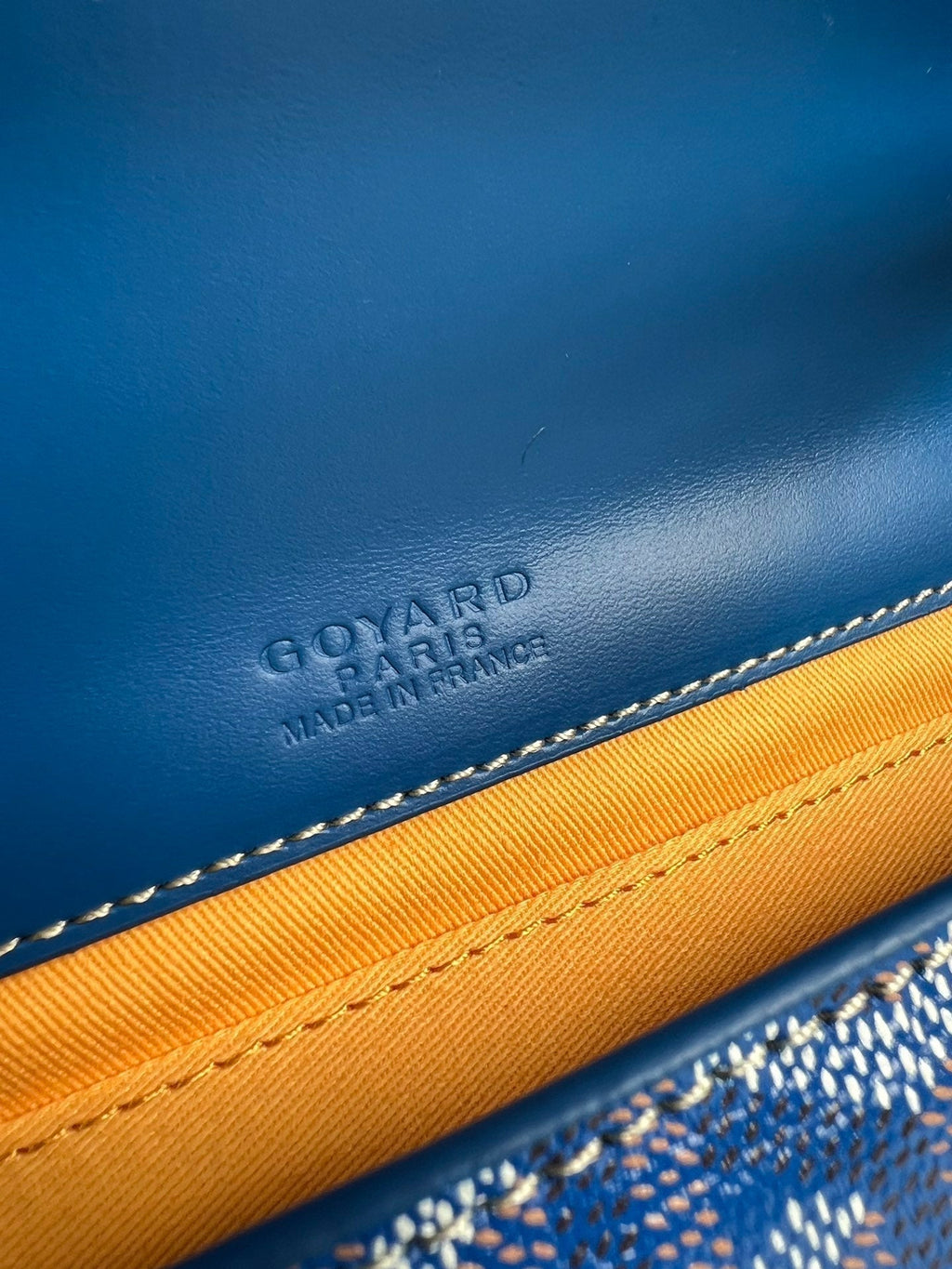 Goyard Monte-Carlo PM Clutch 25 in Sapphire Blue Goyardine Canvas