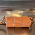 Bottega Veneta Small Cylinder Cassette 21 in Raw Sienna Calfskin Bag