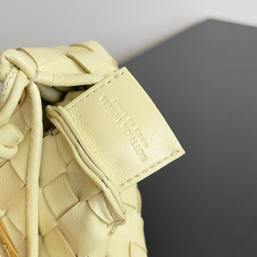 Bottega Veneta Sardine 20 with Chain in Yellow Cream Lambskin Bag