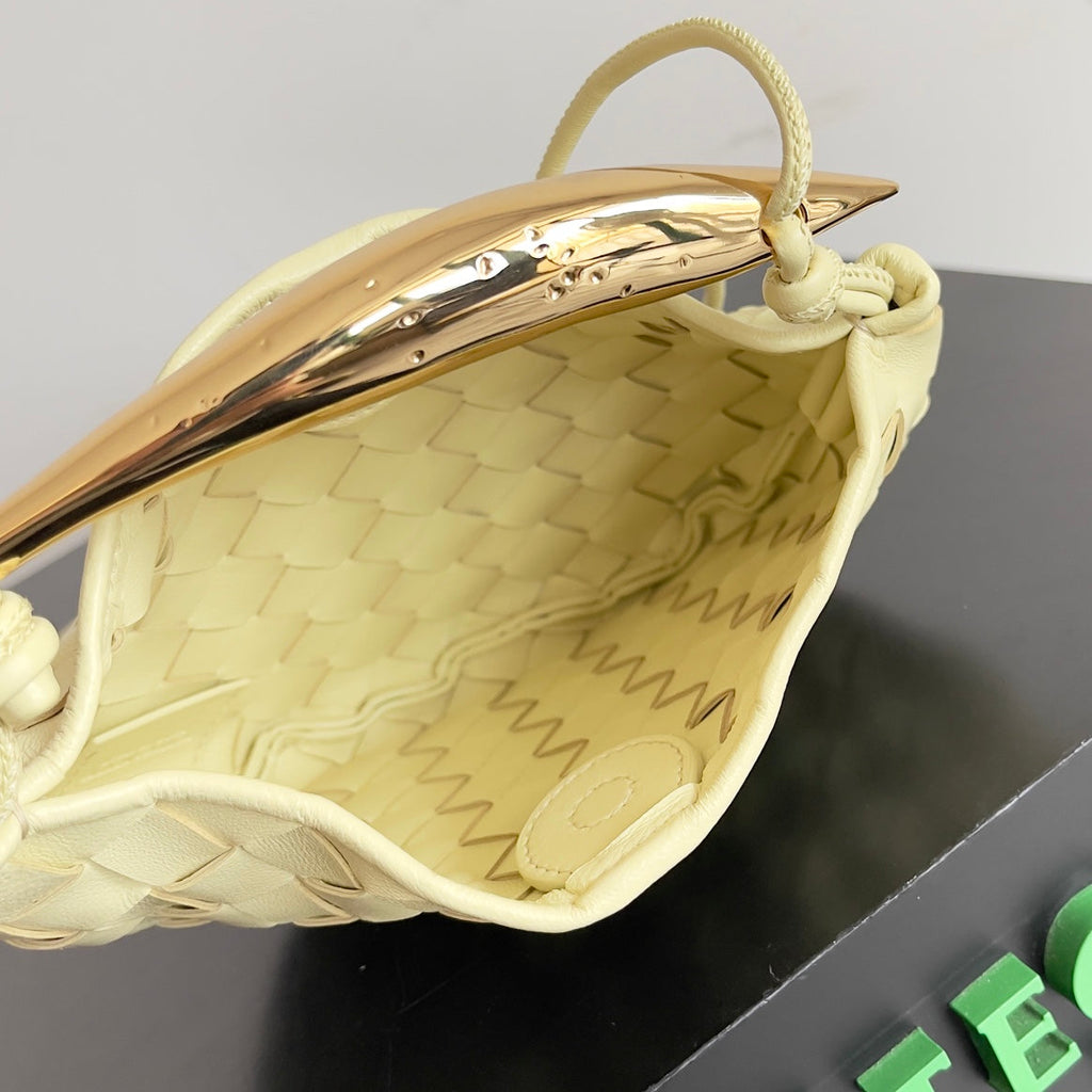 Bottega Veneta Sardine 20 with Chain in Yellow Cream Lambskin Bag