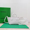 Bottega Veneta Mini Cabat 20cm White Lambskin Ghw Bag