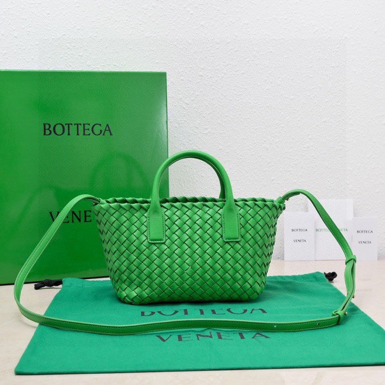 Bottega Veneta Mini Cabat 20cm Dark Green Lambskin Ghw Bag