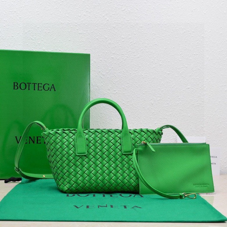 Bottega Veneta Mini Cabat 20cm Dark Green Lambskin Ghw Bag