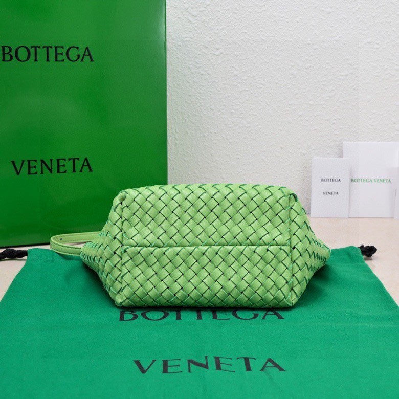 Bottega Veneta Mini Cabat 20cm Green Lambskin Ghw Bag
