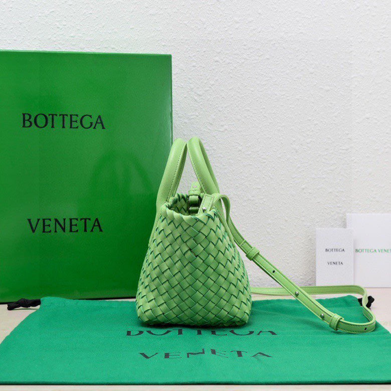 Bottega Veneta Mini Cabat 20cm Green Lambskin Ghw Bag
