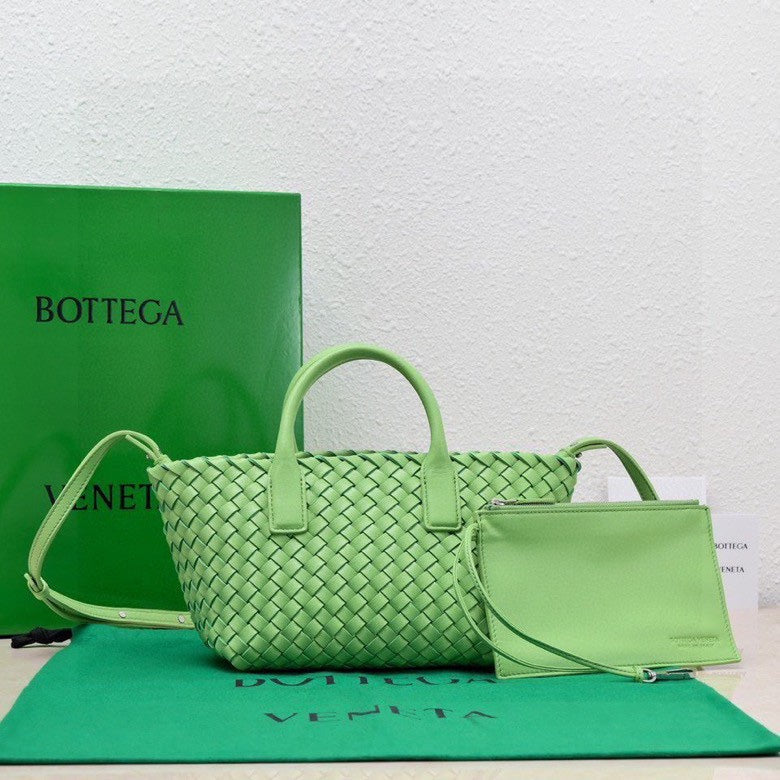 Bottega Veneta Mini Cabat 20cm Green Lambskin Ghw Bag