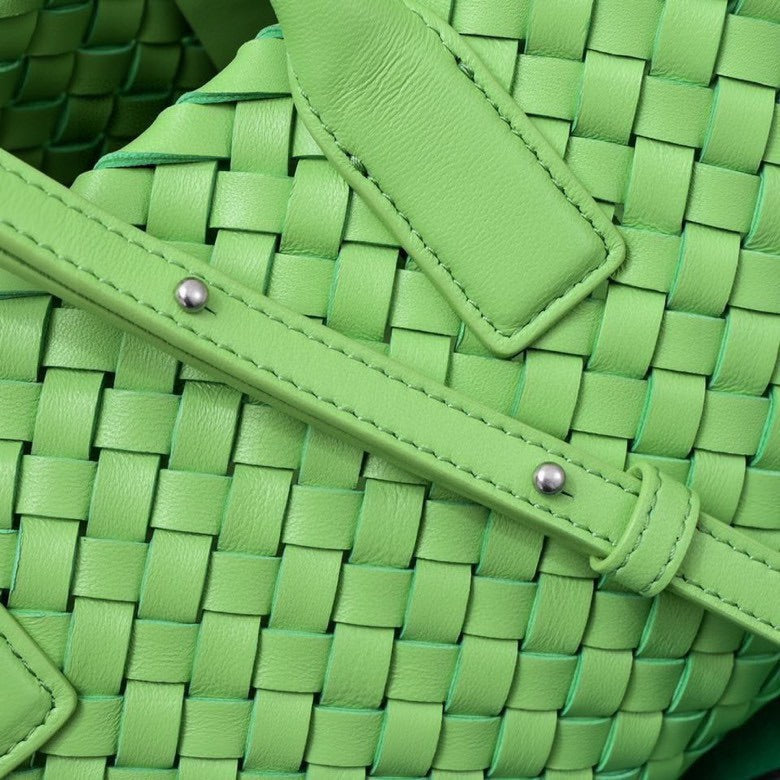 Bottega Veneta Mini Cabat 20cm Green Lambskin Ghw Bag