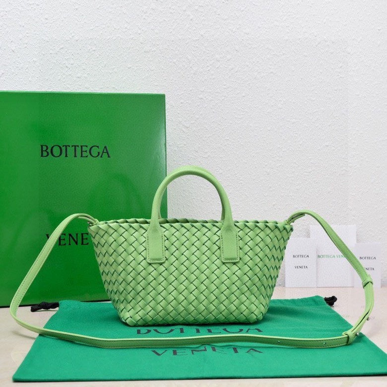 Bottega Veneta Mini Cabat 20cm Green Lambskin Ghw Bag