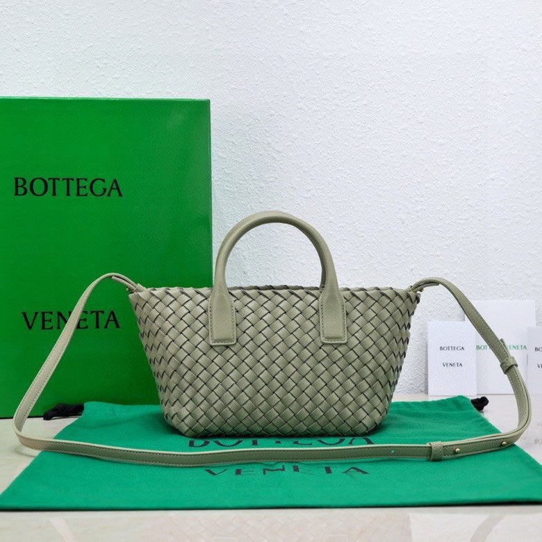 Bottega Veneta Mini Cabat 20cm Light Green Lambskin Ghw Bag