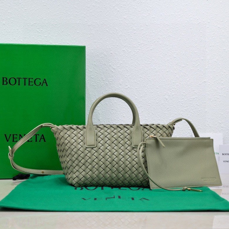 Bottega Veneta Mini Cabat 20cm Light Green Lambskin Ghw Bag