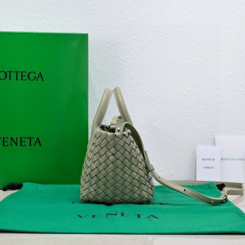 Bottega Veneta Mini Cabat 20cm Light Green Lambskin Ghw Bag