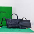 Bottega Veneta Mini Cabat 20cm Blue Lambskin Ghw Bag