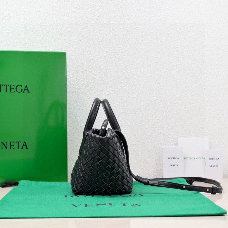 Bottega Veneta Mini Cabat 20cm Black Lambskin Ghw Bag
