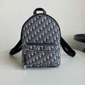Dior Small Backpack 32 Blue Oblique Jacquard