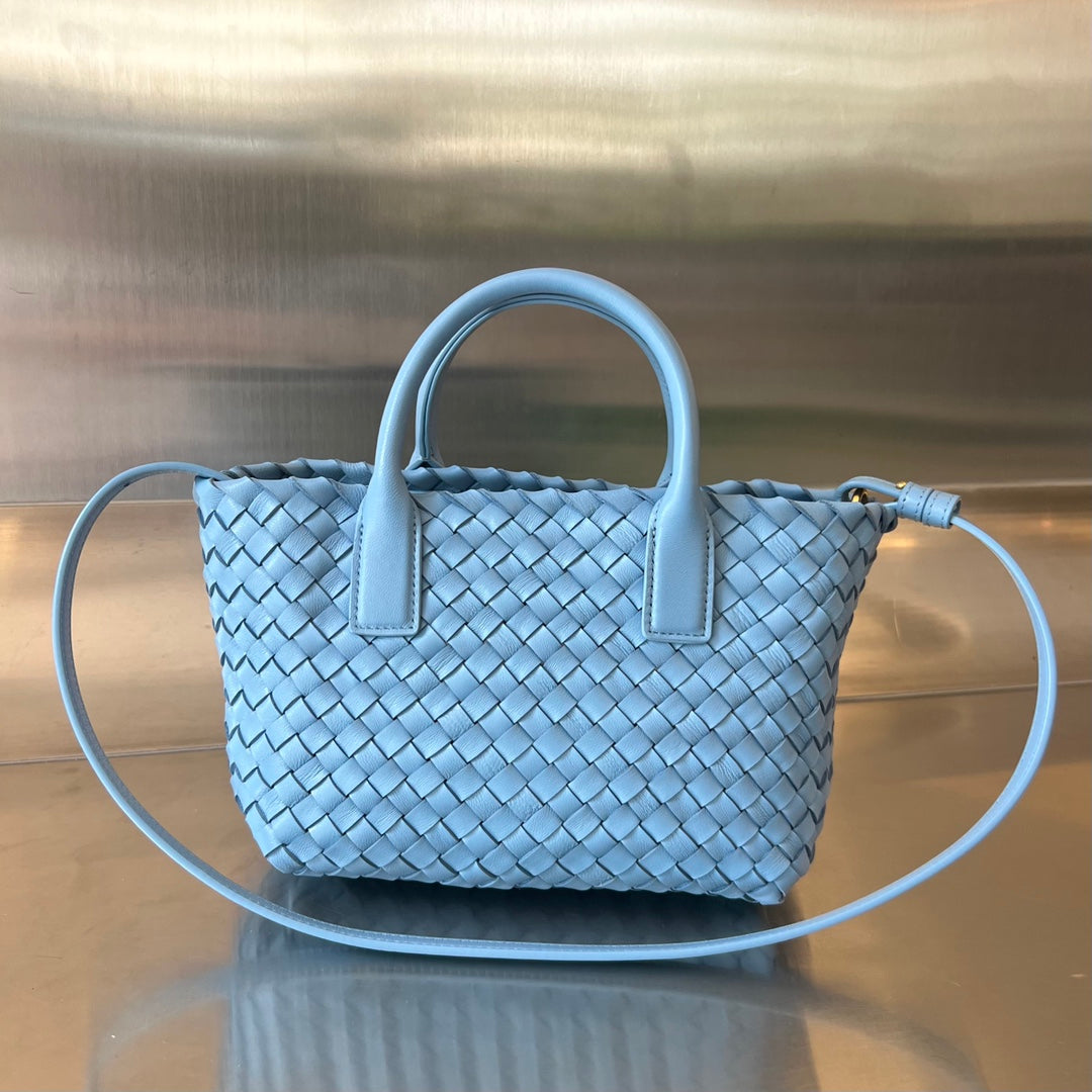 Bottega Veneta Mini Cabat 20 in Sky Blue Lambskin Bag