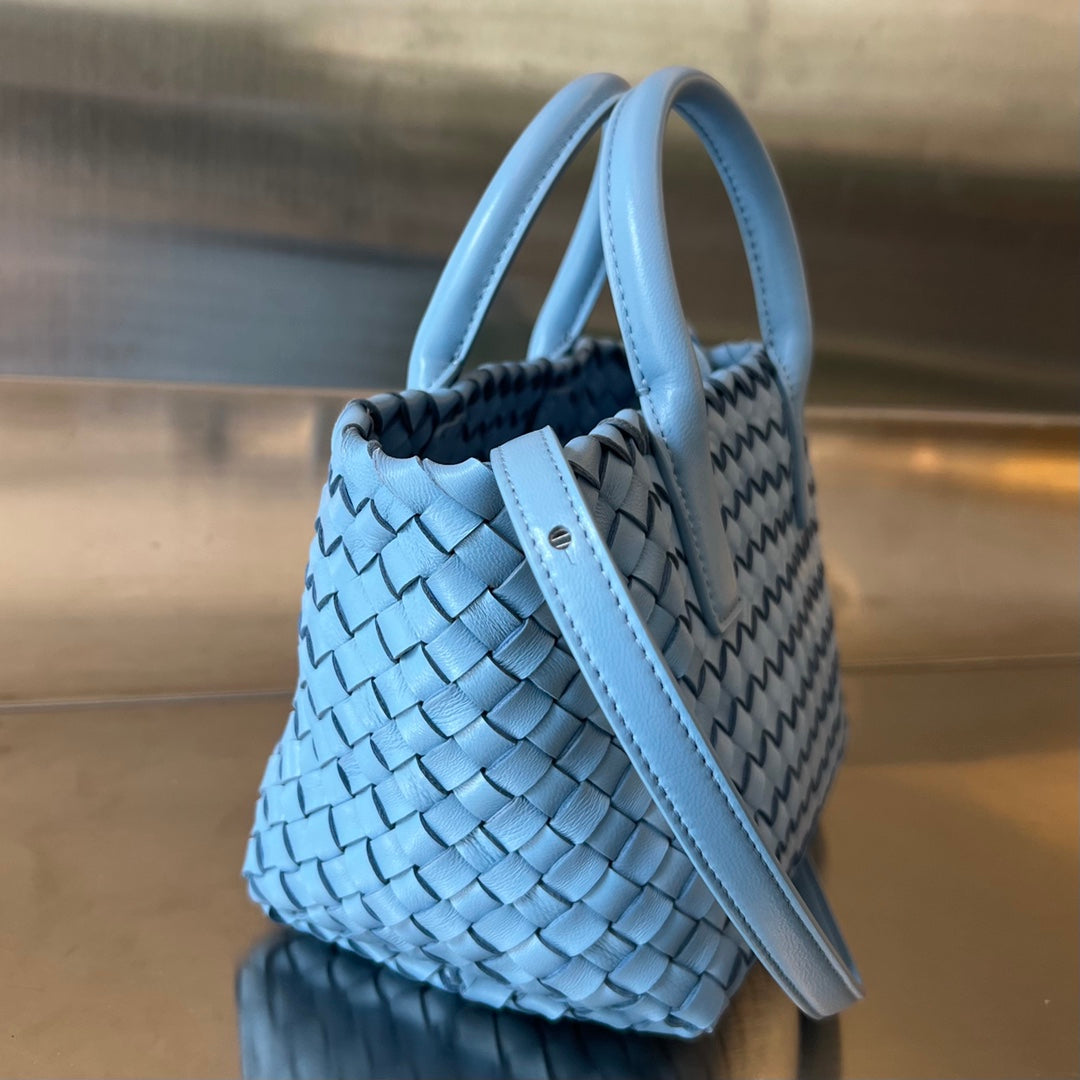 Bottega Veneta Mini Cabat 20 in Sky Blue Lambskin Bag