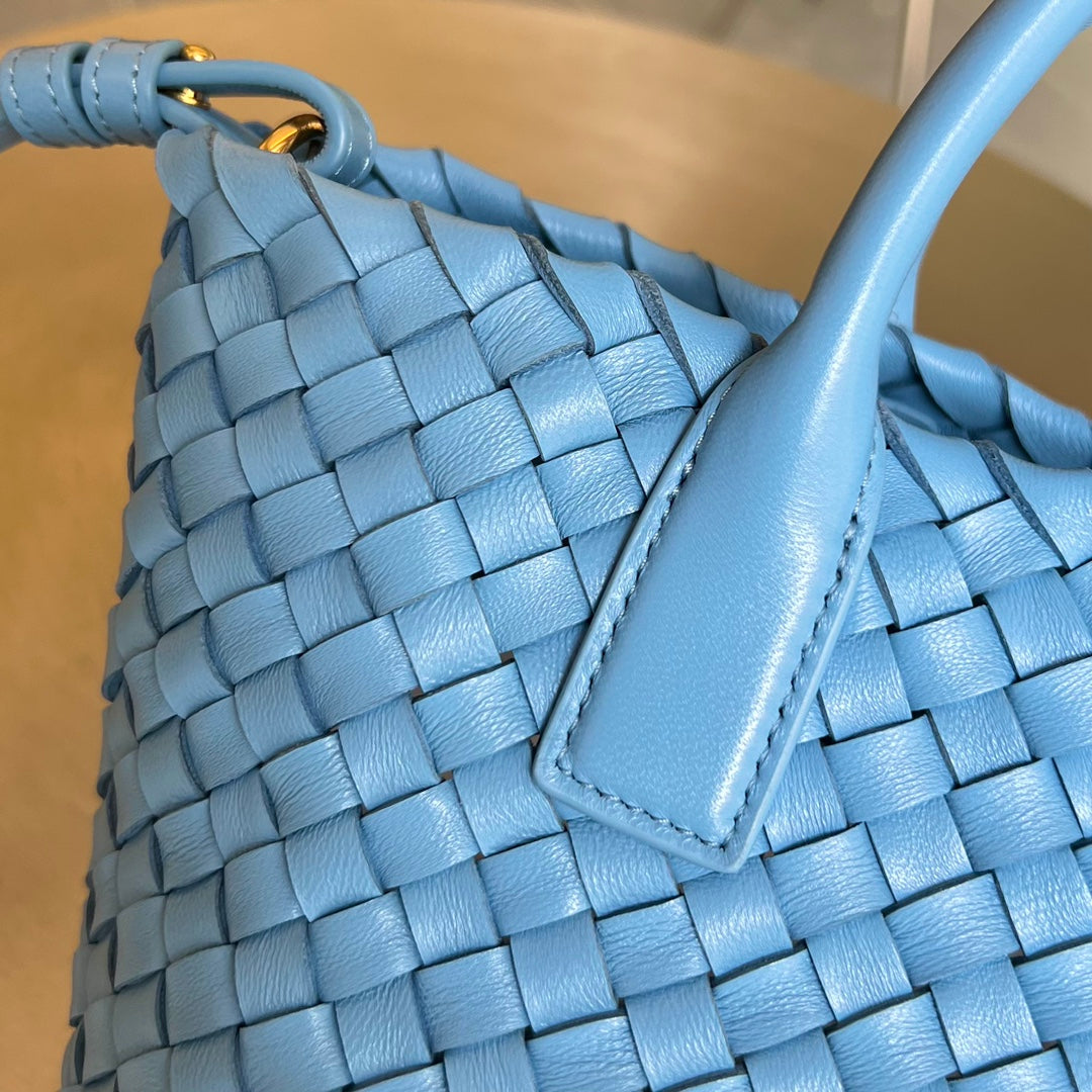 Bottega Veneta Mini Cabat 20 in Sky Blue Lambskin Bag