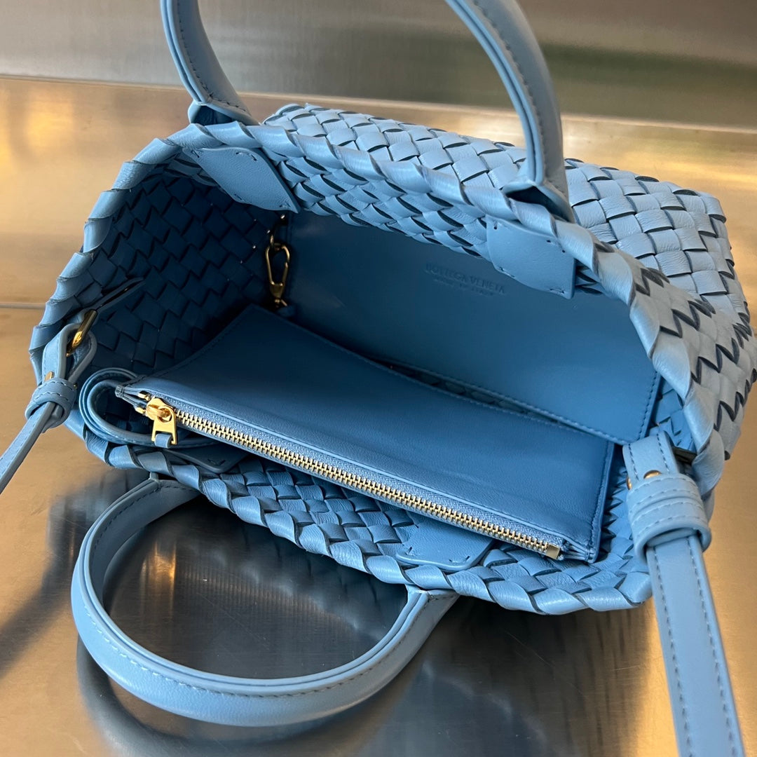 Bottega Veneta Mini Cabat 20 in Sky Blue Lambskin Bag