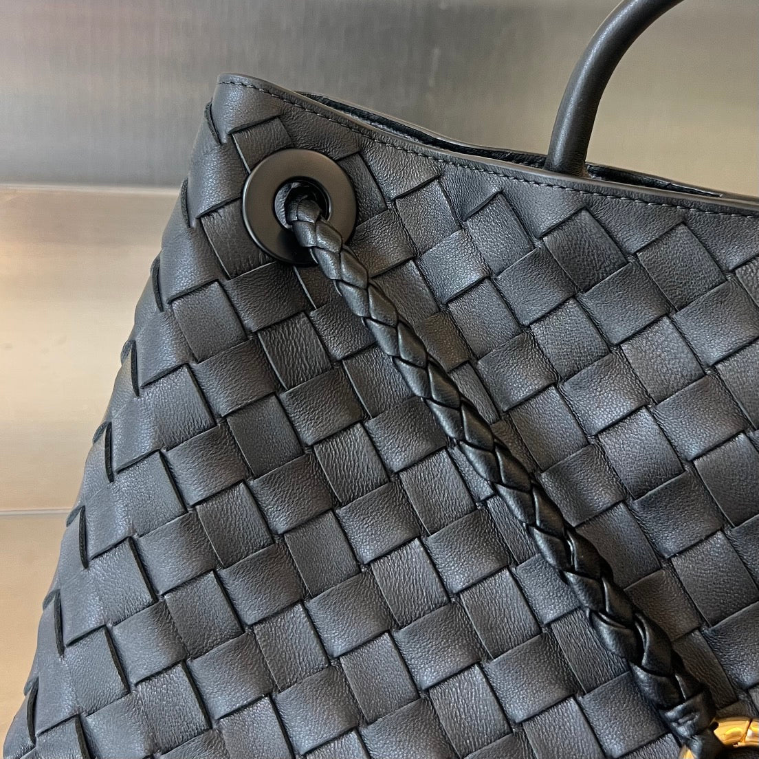 Bottega Veneta Small Andiamo 29 in Black Lambskin Bag