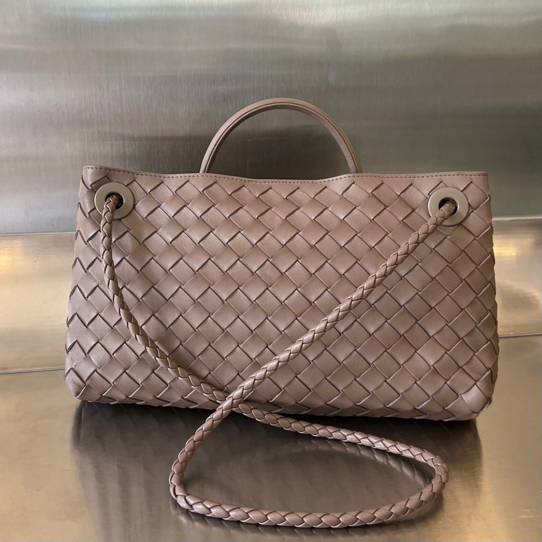 Bottega Veneta Small Andiamo 29 in Beaver Brown Lambskin Bag