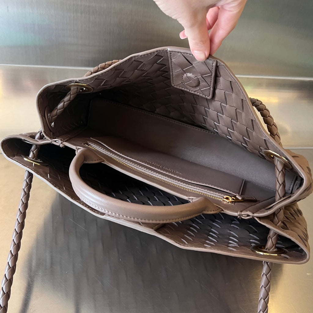 Bottega Veneta Small Andiamo 29 in Beaver Brown Lambskin Bag