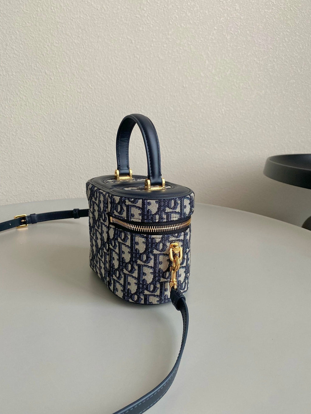 Dior Signature Vanity 16 in Blue Oblique Jacquard Bag