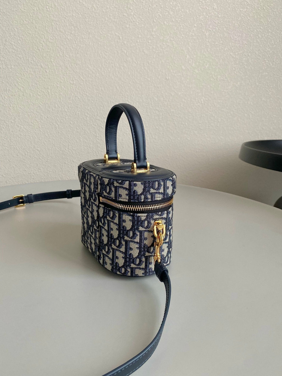 Dior Signature Vanity 16 in Blue Oblique Jacquard Bag