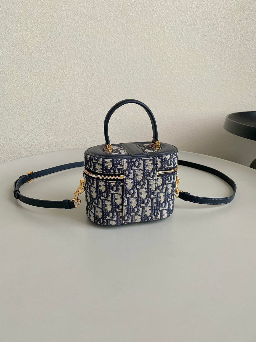 Dior Signature Vanity 16 in Blue Oblique Jacquard Bag