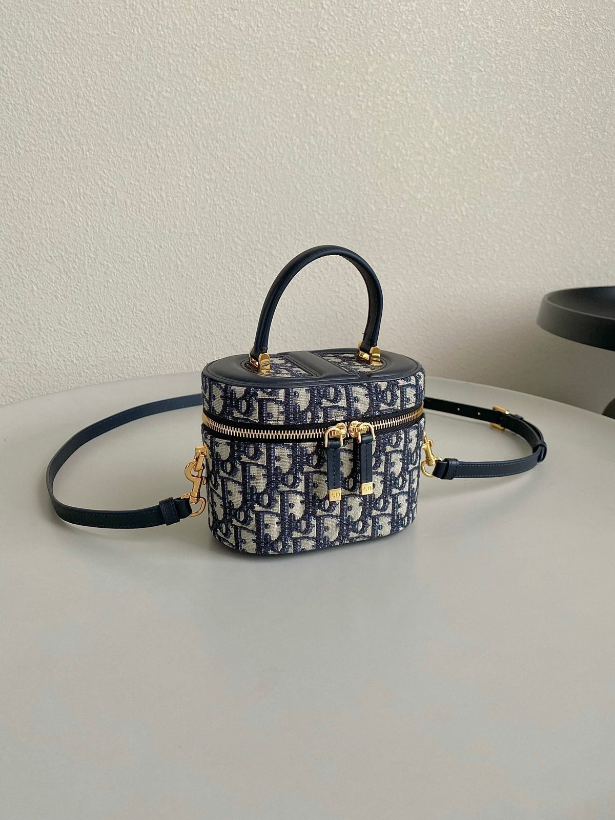 Dior Signature Vanity 16 in Blue Oblique Jacquard Bag