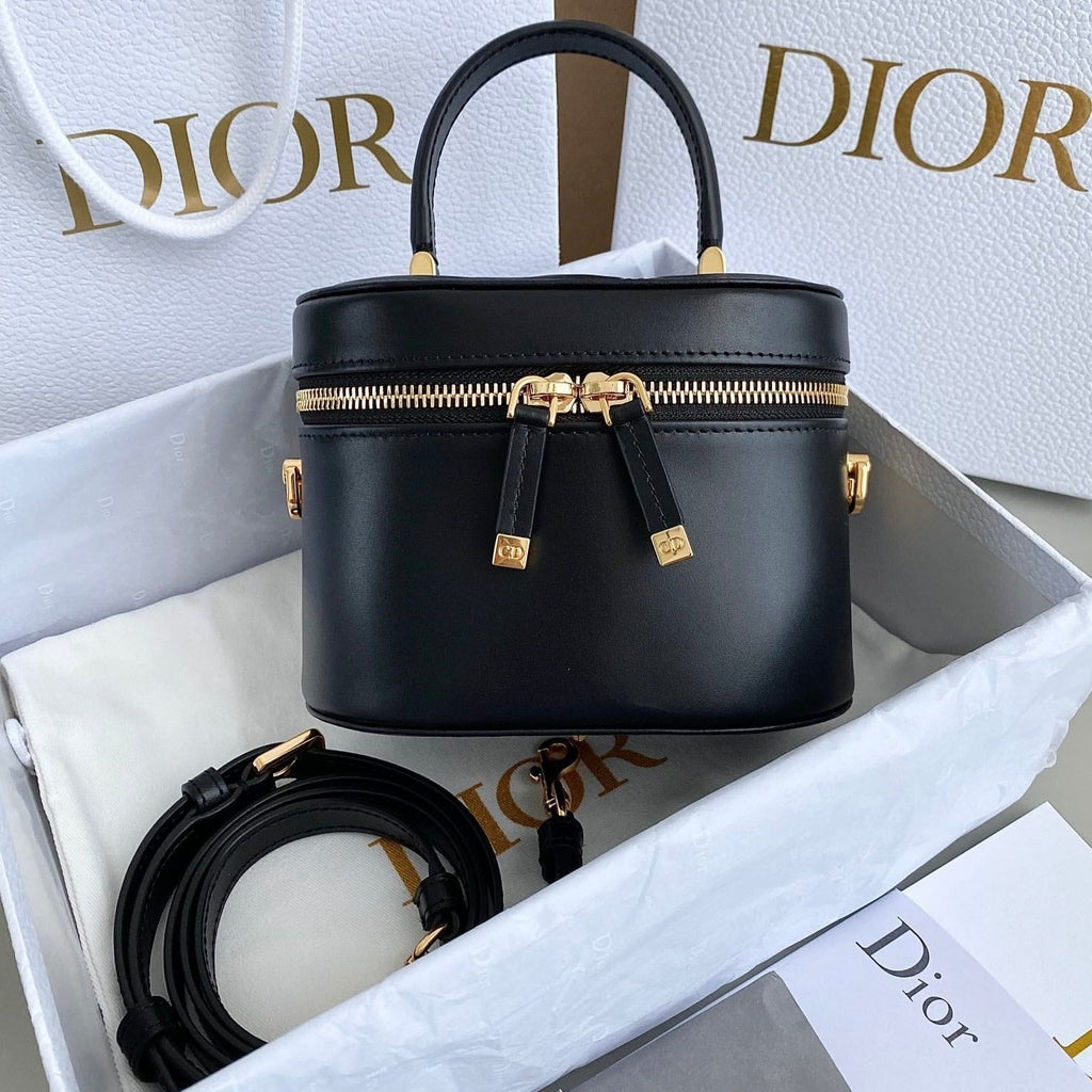 Dior Signature Vanity 16 in Black Lambskin Bag