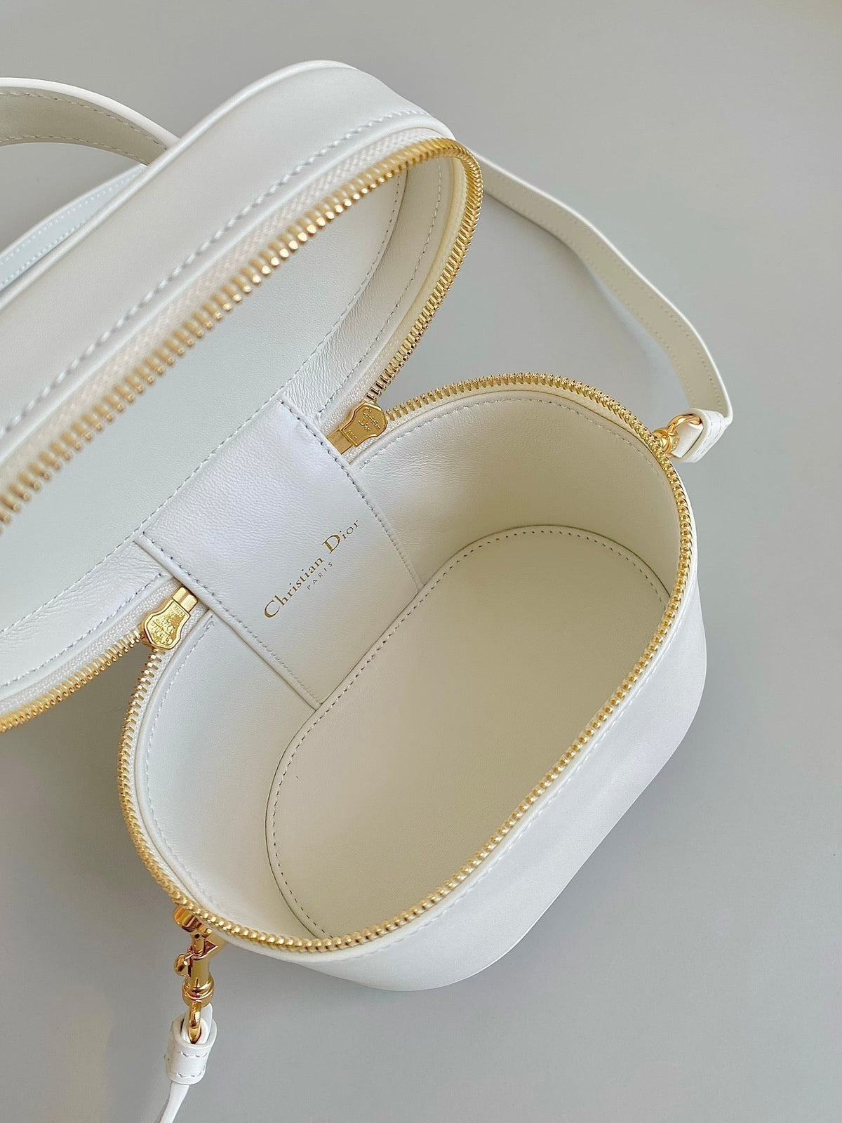 Dior Signature Vanity 16 in White Lambskin Bag