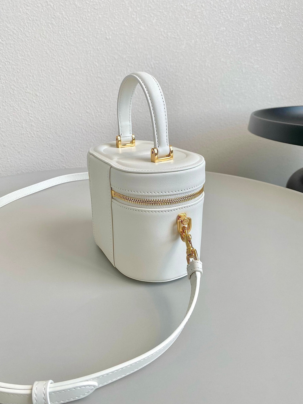 Dior Signature Vanity 16 in White Lambskin Bag